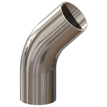 BioPharm 45° 316L Stainless Steel Weld Elbow